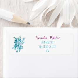 Etiqueta Moderno y brillante regreso floral al océano azul