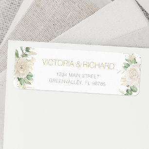 Etiqueta Moderno y elegante Boda de la vegetación floral