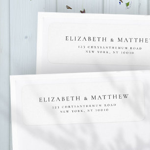 Etiqueta Moderno y elegante domicilio de retorno de boda Mi