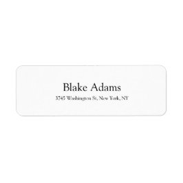 Etiqueta Moderno y elegante estilo clásico negro y blanco