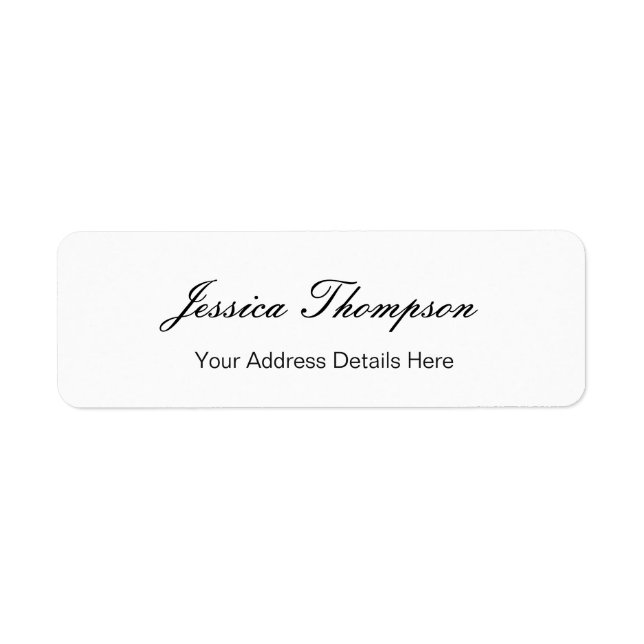 Etiqueta Moderno y elegante, sencillo profesional (Frente)