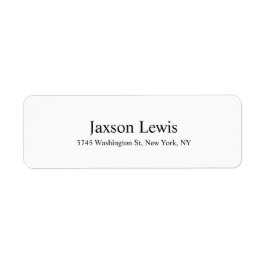 Etiqueta Moderno y elegante texto legible en blanco y negro