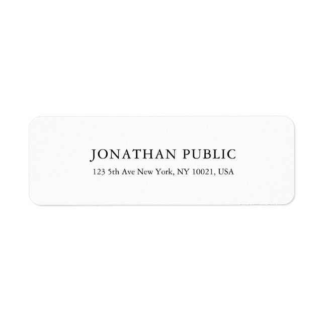 Etiqueta Moderno y moderno de moda Minimalista Elegante Lla (Frente)