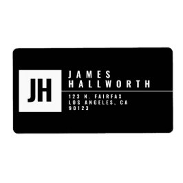 Etiqueta Moderno y negrita aspecto profesional | Blanco y n