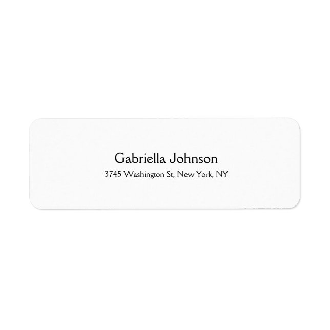 Etiqueta Moderno y sencillo estilo Profesional de moda Blan (Frente)