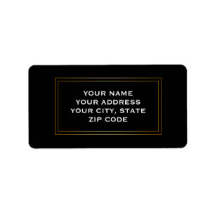 Etiqueta Moderno y sencillo Gold Square Boarder Business
