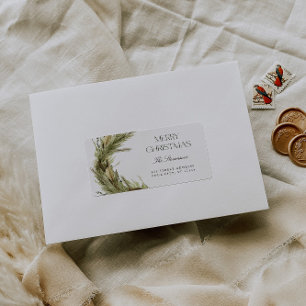 Etiqueta Modernos Navidades elegantes dirección de retorno 