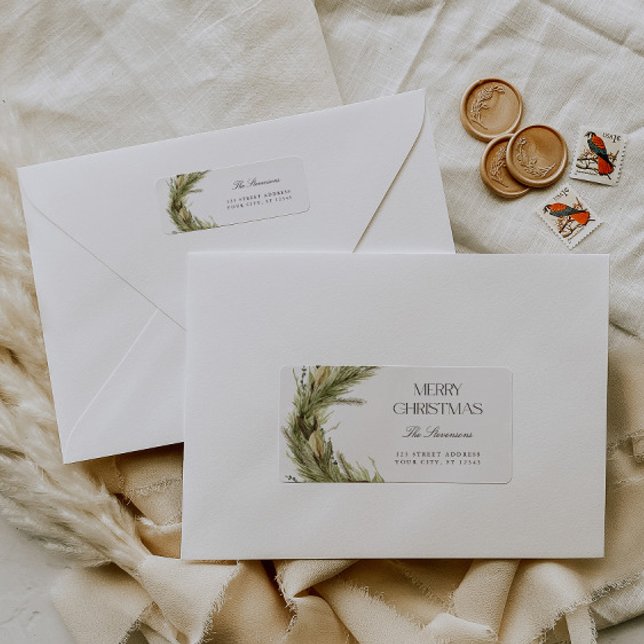 Etiqueta Modernos Navidades elegantes dirección de retorno  (Subido por el creador)