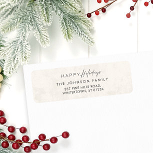 Etiqueta Modernos y elegantes Navidades del Boho Dirección 