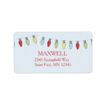 Etiqueta modificable de la cadena de Navidades de