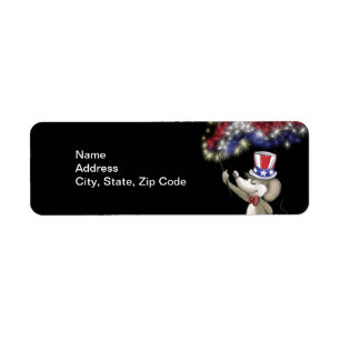 Etiqueta Moe's Happy 4 Of July Night Address Labels