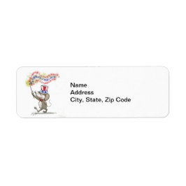 Etiqueta Moe's Happy 4th of July Address Labels