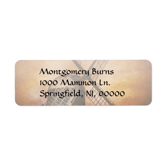 Etiqueta Molino de viento (Frente)