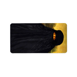 Etiqueta Mona Lisa oculta detrás de Burqa
