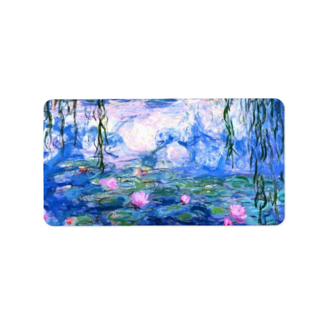 Etiqueta Monet Pink Water Lilies (Frente)