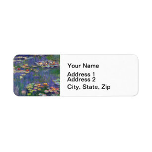Etiqueta Monet Water Lilies Masterpiece Pintura