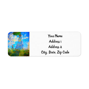 Etiqueta Monet Woman con una sombrilla