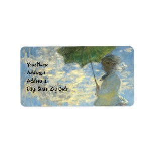 Etiqueta Monet Woman con una sombrilla