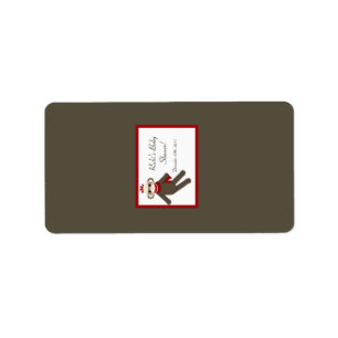 Etiqueta Mono de 1.25"x2.75" en miniatura de Hershey: el mo