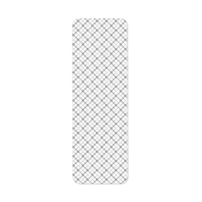 Etiqueta Monochrome Geometric Texture|Seamless Diamond Look (Frente)