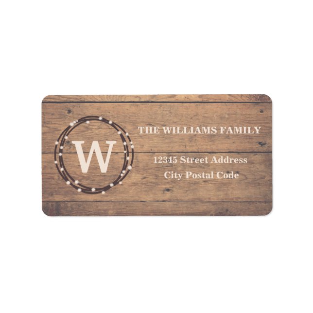 Etiqueta Monogram design (Frente)