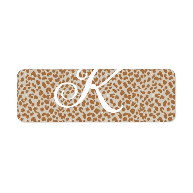 Etiqueta Monogram panther skin light brown pattern name let (Frente)