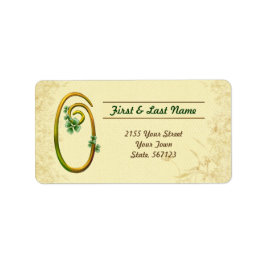 Etiqueta Monograma 0 de oro irlandés