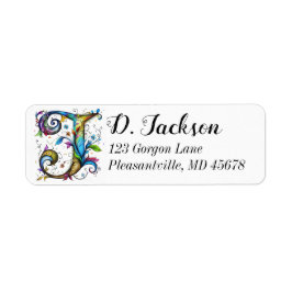 Etiqueta Monograma caprichoso J