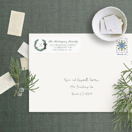 Etiqueta Monograma clásico de la corona con dirección de re