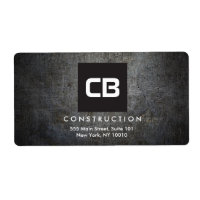 Monograma cuadrado negro Construcción Metalizado g