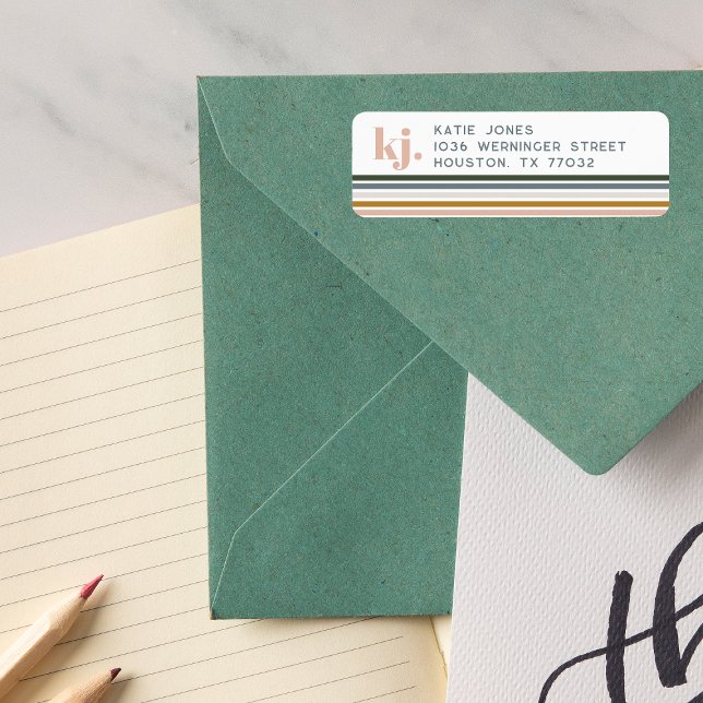 Etiqueta Monograma de bandas retro de moda (Subido por el creador)