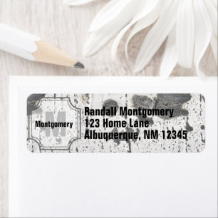 Etiqueta Monograma de la carta inicial   Baraja de árbol d