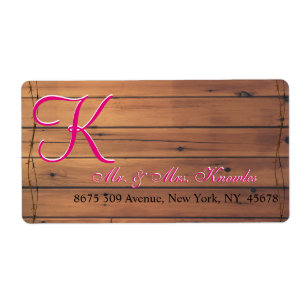 Etiqueta Monograma de la pared 3d del granero