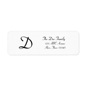 Etiqueta Monograma de personalizable