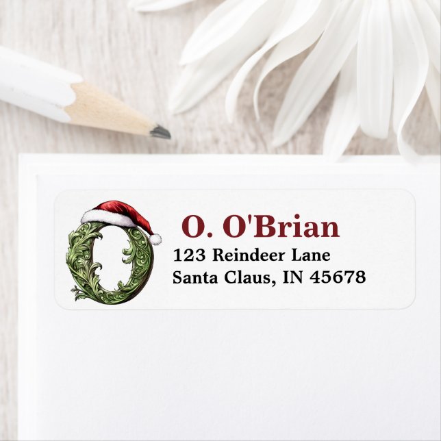 Etiqueta Monograma de Santa Hat (In situ)