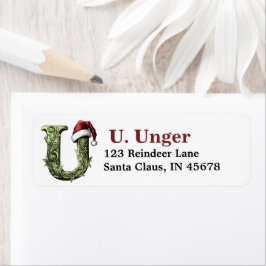 Etiqueta Monograma de Santa Hat