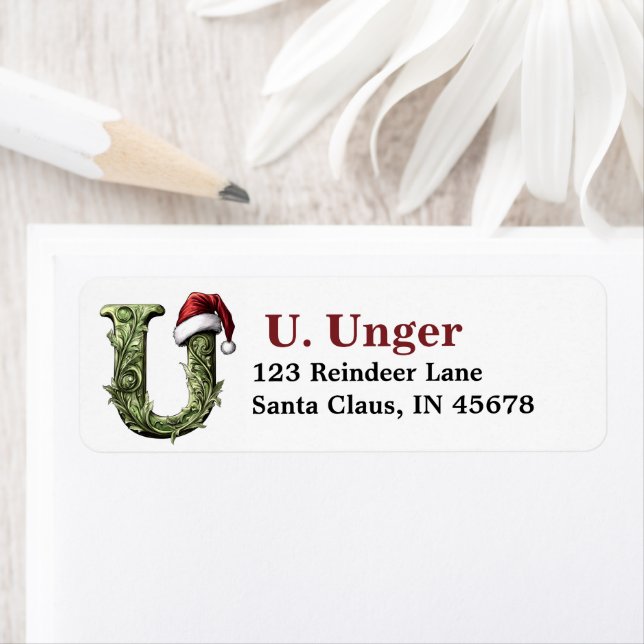 Etiqueta Monograma de Santa Hat (In situ)