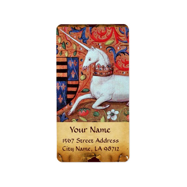 Etiqueta Monograma del PARCHE MARRÓN UNICORN (Frente)