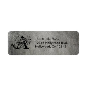 Etiqueta Monograma del personalizado de Grunged
