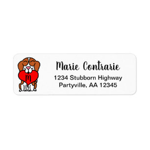 Etiqueta Monograma Dirección del Personalizado Beagle