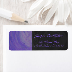 Etiqueta Monograma elegante de Blueberry Smear