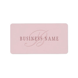 Etiqueta Monograma elegante | Oro rosa