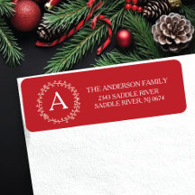 Monograma Feliz y Feliz Regreso de Navidad