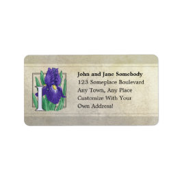 Etiqueta Monograma I para la flor de iris