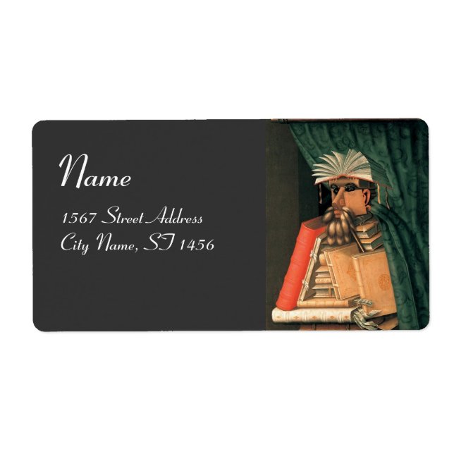 Etiqueta MONOGRAMA LIBRARIO, gris (Frente)