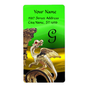 Etiqueta Monograma VERDE DE GOLDEN DRAGON