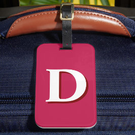 Etiqueta monogramo para el equipaje de Borgoña y B