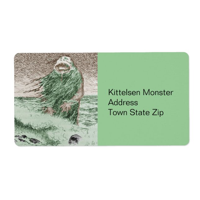 Etiqueta Monster Nokken saliendo del agua (Frente)