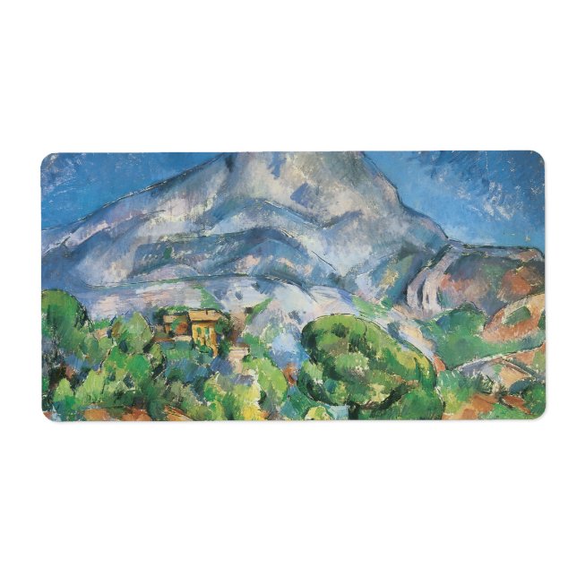 Etiqueta Mont Sainte Victoire sobre Tholonet, Paul Cezanne (Frente)