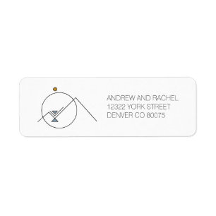 Etiqueta Montañas geométricas  Boho   Dirección del Persona